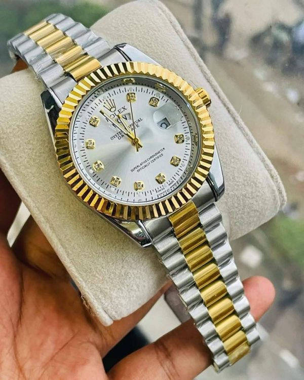 Rolex Quartz Movement Stainless Steel Analog Watch for Men